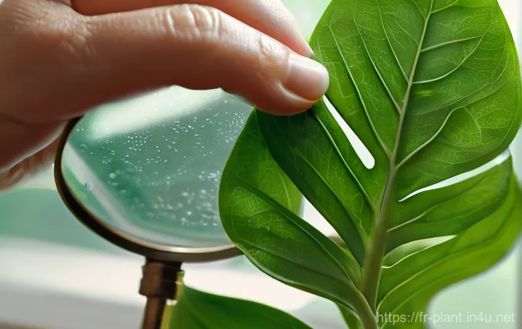 화초 병해충 방제법 - **Prompt for "Observation and Early Detection":**
    "A close-up shot of a dedicated plant parent, ...