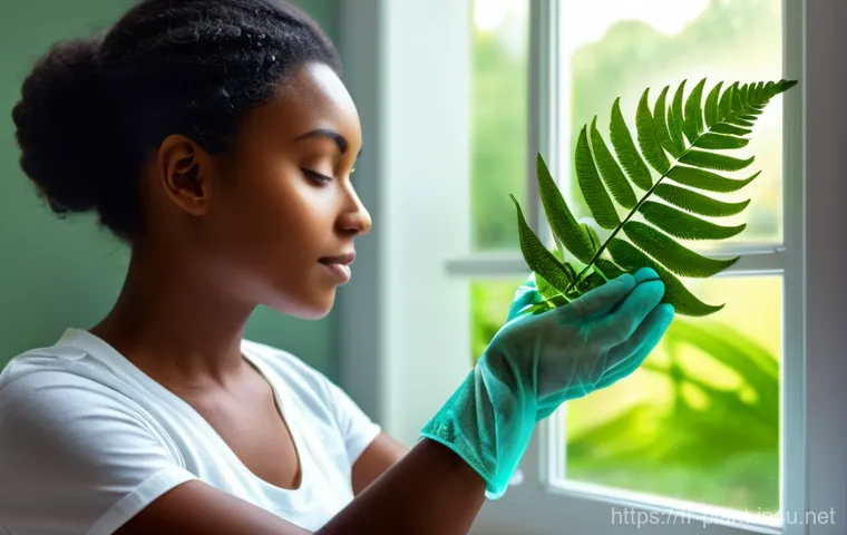 화초 병해충 방제법 - **Prompt for "Observation and Early Detection":**
    "A close-up shot of a dedicated plant parent, ...